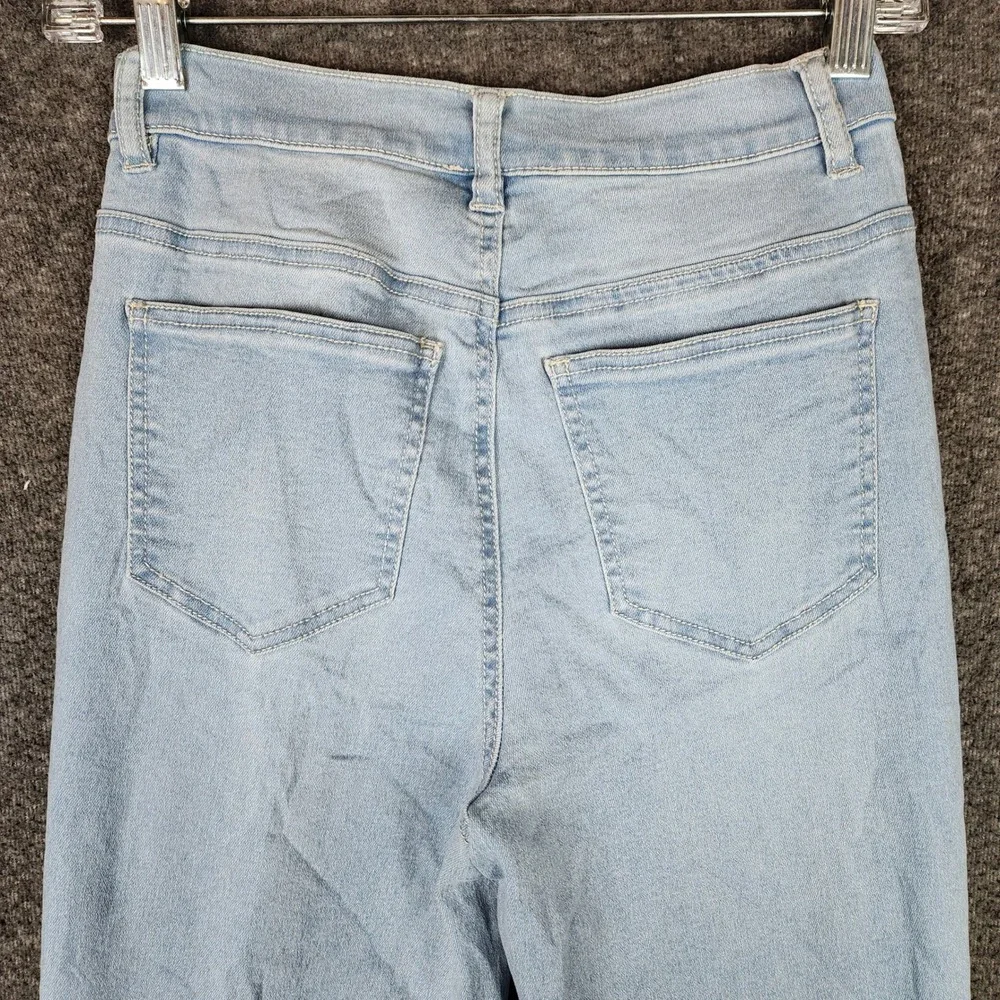 Venus Jeans Womens 2 Bell Bottom Button Fly Light Blue Flare EUC